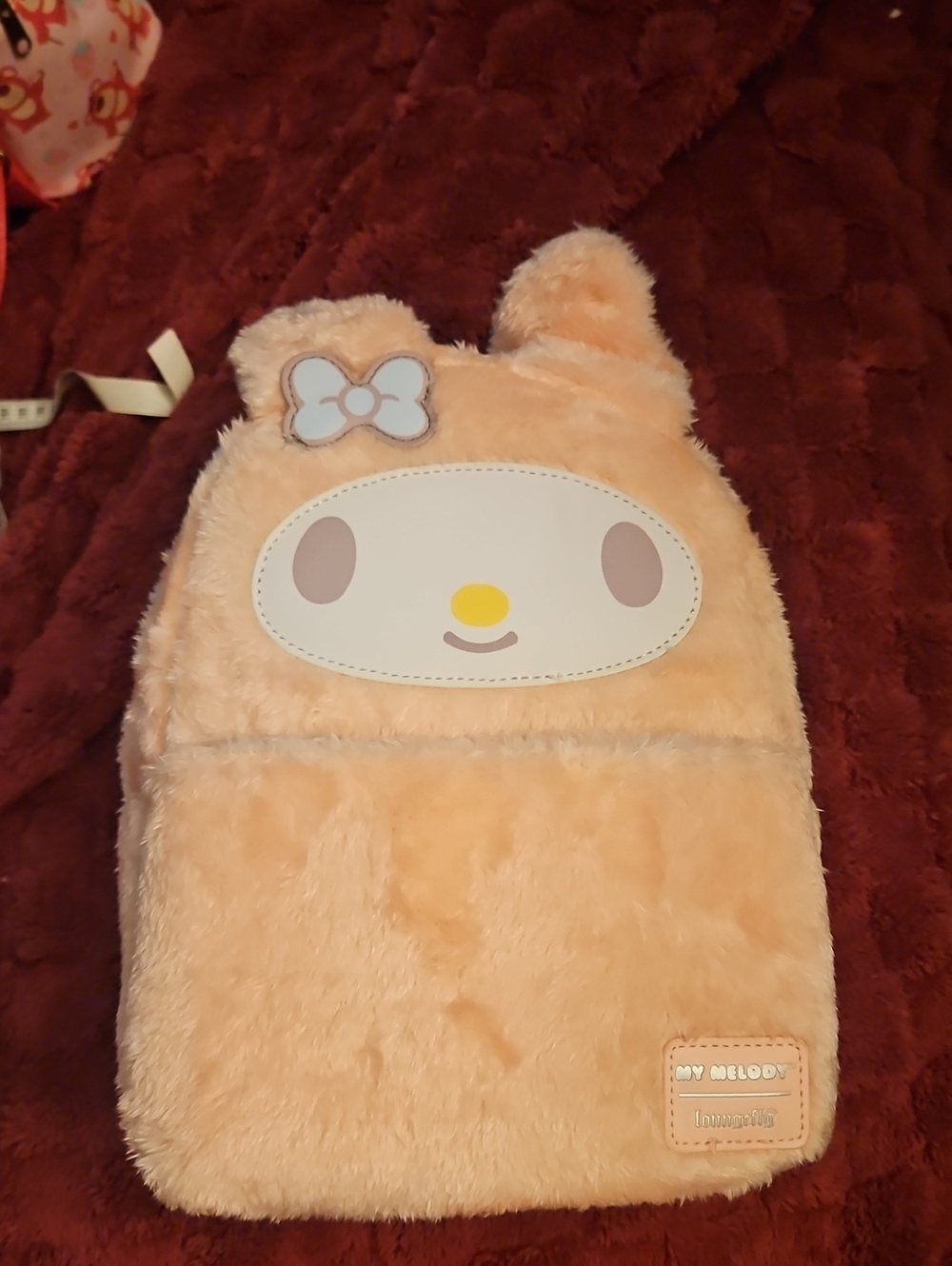 NWT Loungefly Pink My Melody Plush Backpack